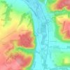 La Foudre topographic map, elevation, terrain