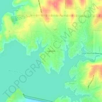 Lakeview topographic map, elevation, terrain