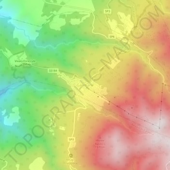 Gambarie topographic map, elevation, terrain