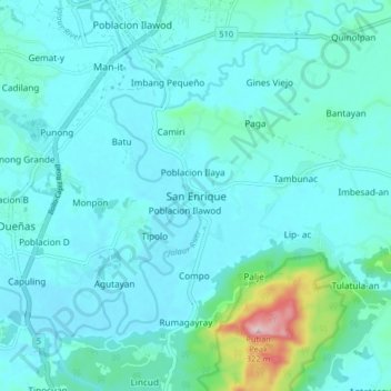 San Enrique topographic map, elevation, terrain