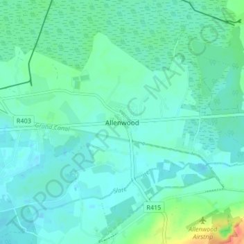 Allenwood topographic map, elevation, terrain