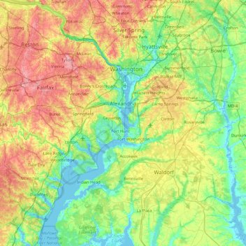 Hog Island topographic map, elevation, terrain
