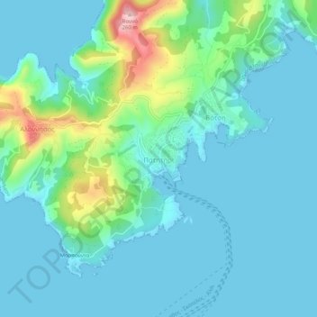 Patitiri topographic map, elevation, terrain