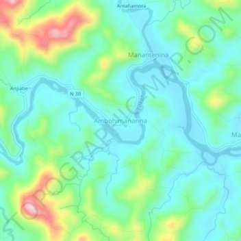 Ambohimanarina topographic map, elevation, terrain