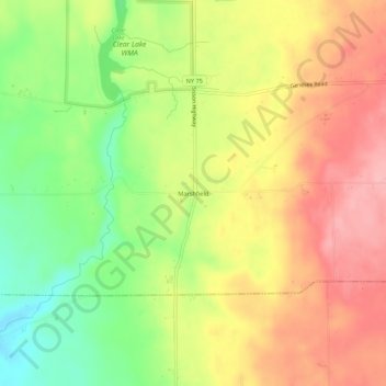 Marshfield topographic map, elevation, terrain