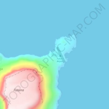 Ibau topographic map, elevation, terrain