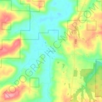 Pomona topographic map, elevation, terrain