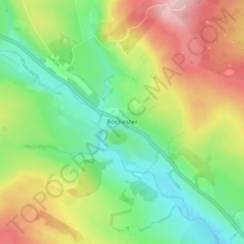 Rochester topographic map, elevation, terrain