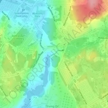 Silver Falls topographic map, elevation, terrain