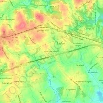 Avondale Heights topographic map, elevation, terrain