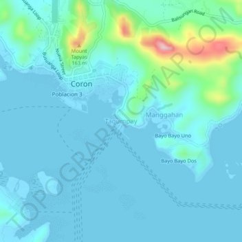 Tagumpay topographic map, elevation, terrain