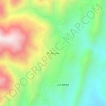 De Betania topographic map, elevation, terrain