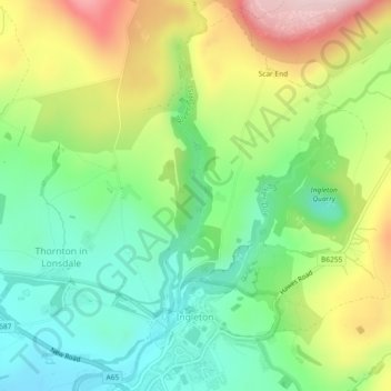 Swilla Glen topographic map, elevation, terrain