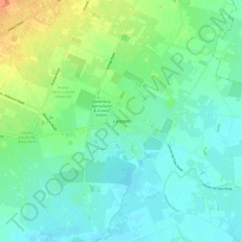 Lincoln topographic map, elevation, terrain