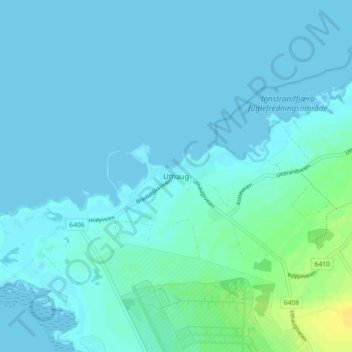 Uthaug topographic map, elevation, terrain