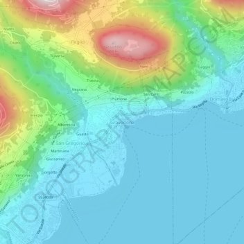 Gravedona topographic map, elevation, terrain