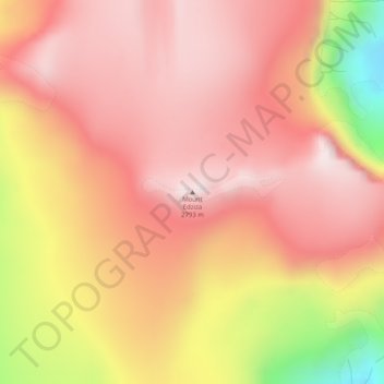 Mount Edziza topographic map, elevation, terrain