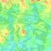 Kersouarne topographic map, elevation, terrain