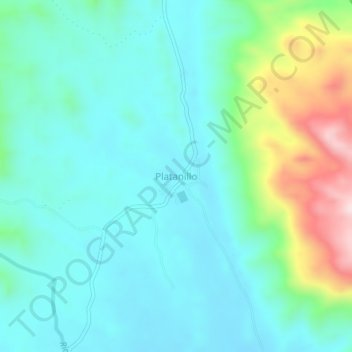 Platanillo topographic map, elevation, terrain
