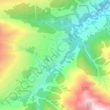 Vrin topographic map, elevation, terrain