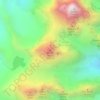 Middle Teton topographic map, elevation, terrain