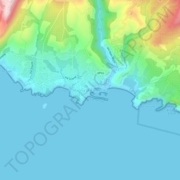 Marina di Camerota topographic map, elevation, terrain