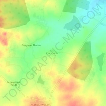 Gangaram topographic map, elevation, terrain