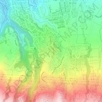 La Confiance topographic map, elevation, terrain