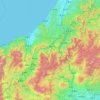 Nakauonuma County topographic map, elevation, terrain