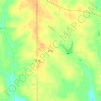 Laney topographic map, elevation, terrain