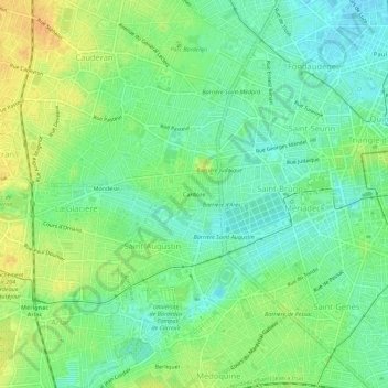 Cardoze topographic map, elevation, terrain