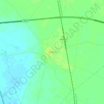 Khekra topographic map, elevation, terrain