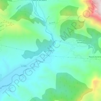 Serraduy topographic map, elevation, terrain