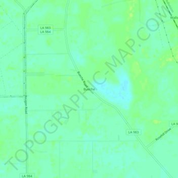 Bueche topographic map, elevation, terrain