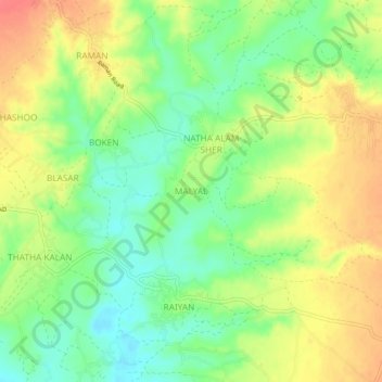 MALYAL topographic map, elevation, terrain