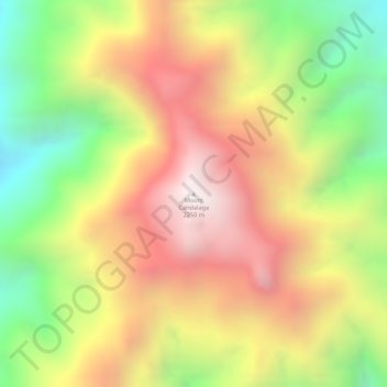 Mount Candalaga topographic map, elevation, terrain