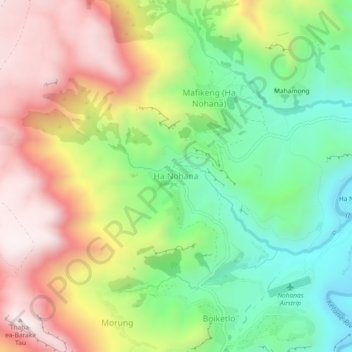 Ha Nohana topographic map, elevation, terrain