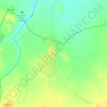 Bera topographic map, elevation, terrain