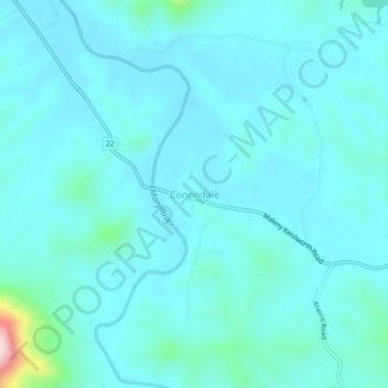 Conondale topographic map, elevation, terrain