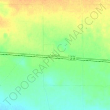 Saint Vrain topographic map, elevation, terrain