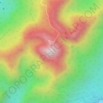 Mount Serapi topographic map, elevation, terrain