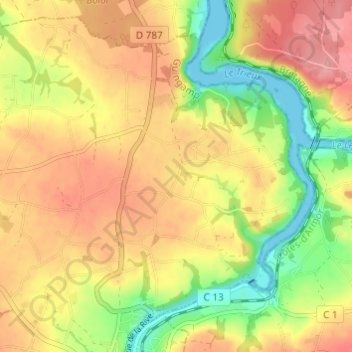 Saint-Quay topographic map, elevation, terrain