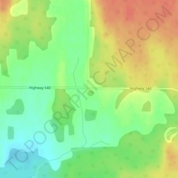 Fernlee topographic map, elevation, terrain