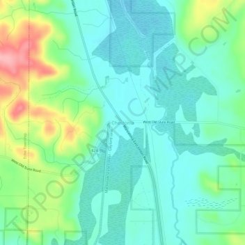 Chestonia topographic map, elevation, terrain