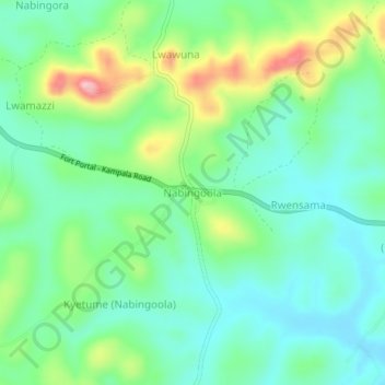 Nabingoola topographic map, elevation, terrain