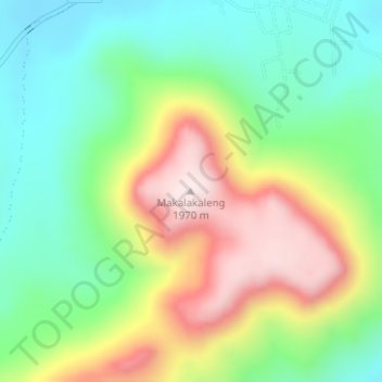 Makalakaleng topographic map, elevation, terrain