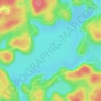 Miskwabi Lake topographic map, elevation, terrain