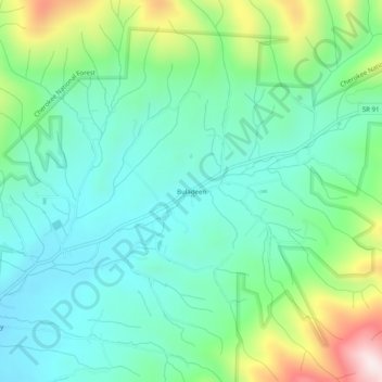 Buladeen topographic map, elevation, terrain