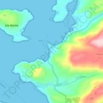Ardmair topographic map, elevation, terrain