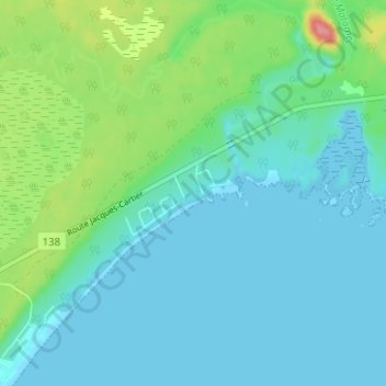 Matamec topographic map, elevation, terrain